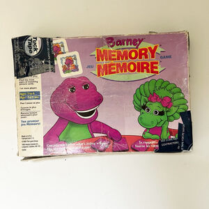 Vintage 90’s Barney Memory Game Hasbro 1993 33 Matching Pairs 66 Cards Fandom